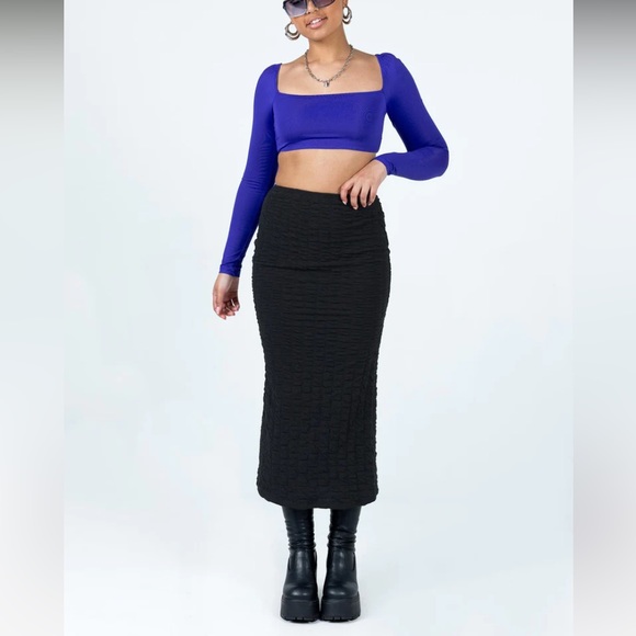 Princess Polly Rogers Long Sleeve Blue Top - Picture 3 of 3